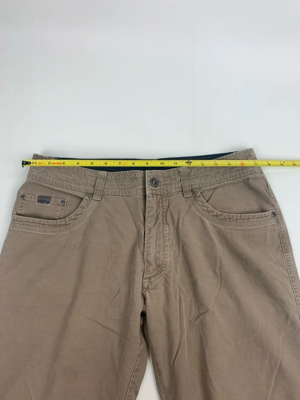Kuhl Kanvus Jean Brown Pants Mens 34 stretch Born in the mountains Tapered